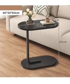 Alternative view of WALALLA C Shaped End Table, Side Table for Couch and Bed, Small Side Table, TV Tray Table for Small Spaces, Living Room, Bedroom, Rustic Snack Table 45*30*63CM