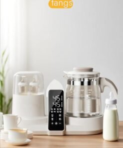 tangs 12-in-1 Baby Bottle Sterilizer and Warmer, Large Capacity Steam Sterilizer with Dryer, Precise Temp Control for Breast Milk (40°C/104°F), Formula (45°C/113°F) & 100°C Sterilization, for Baby Bottles, Pacifiers, Cream White