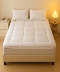 MAXQON Mattress Topper 6CM Thickness  Quilted Microfiber 600gsm, King/Queen/Double/Single Sizes, Color White