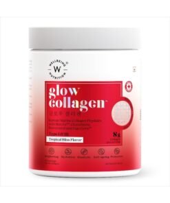 WELLBEING NUTRITION Glow Korean Marine Collagen Skin Radiance Peptide 8g | Active Glutathione, Vitamin C, E, Resveratrol | Reduce Pigmentation, Dark Spots & Brighten Skin Tone | Tropical Bliss, 250gms