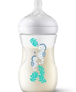 Philips Avent Natural Baby Bottle With Natural Response, Sea Design, 260ml, 1m+, 4 Pieces