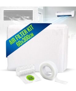 Neobloom AC Filter Electrostatic Air Filter Sheet for Healthy Anti Allergy Anti Dust Airflow for Split AC & Central Air Condtioner Vent Air Filter for Clean Air Replacement 60X300CM + Adhesive Tape