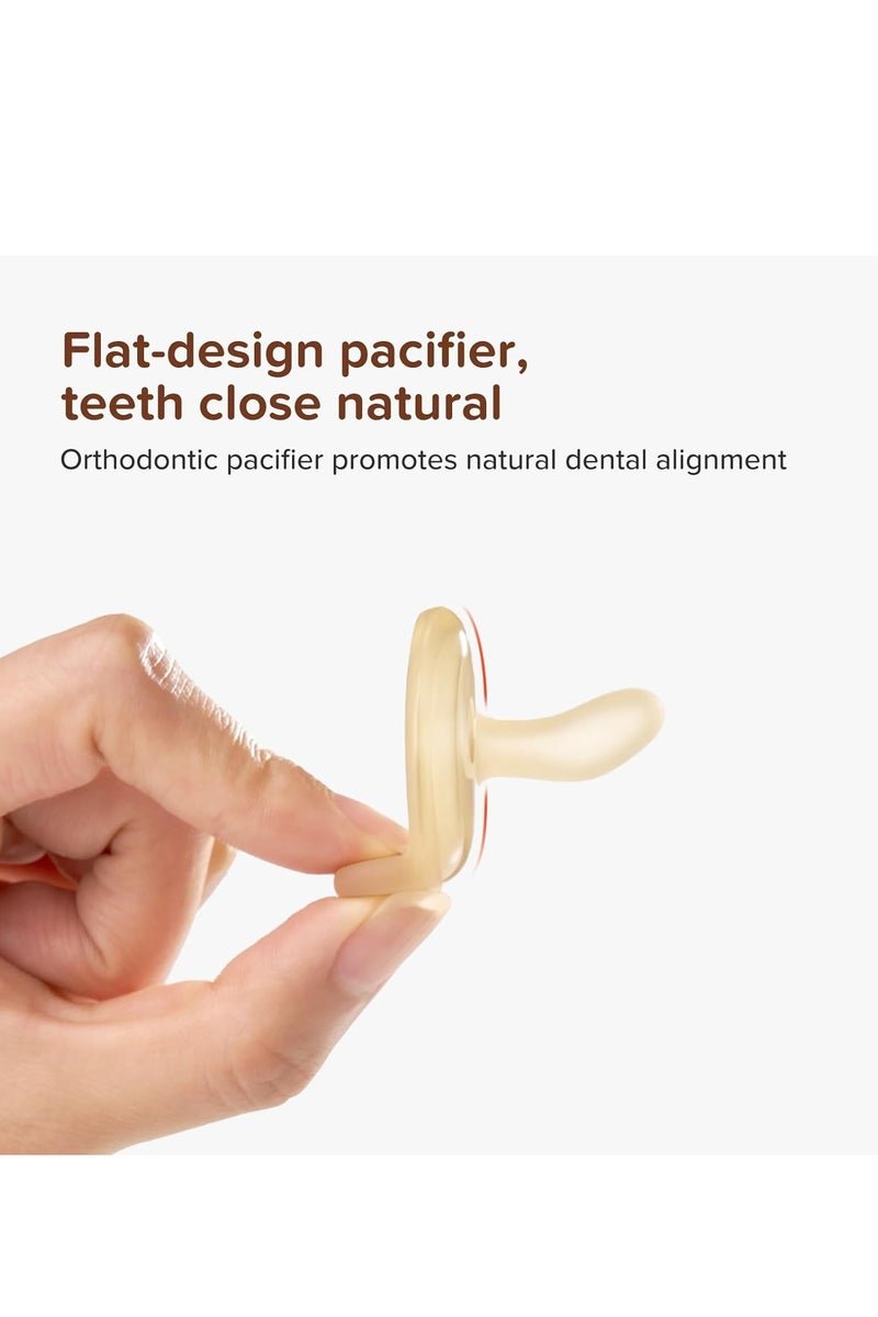 Flushrenic Newborn Pacifiers,0-3 3-6 0-6 Months Ultra Light Silicone Baby Pacifier Girl Boy Infant Paci for Breastfed Babies Breastfeeding Pacii One Piece Flat Soothies for Sensitive Skin BPA Free 2 Pack - Image 2