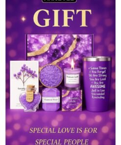 ARNOTEC Spa Gift Set for Women – 7 PCS Luxury Lavender Bath Gift Set with Gift Box, Relaxing Self Care Spa Gifts, Perfect for Birthday, Christmas, Valentine’s Day, Mother’s Day, Thanksgiving & Anniversary, Gifts for Mom, Wife, Sister, Best Friend & Nurse