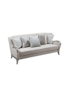 DANUBE HOME Busselton 3 Seater Fabric Sofa Three Seat Sofas Living Room Furniture For Home L 230 x W 91 x H 99 cm Grey
