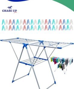 Chase Up Clothes Drying Stand 16 clips clothes dryer stand with Adjustable Folding Wing and Clips Clothes Hanger Stand Drying Rack clothes rack, Clothes Rack for Drying Clothing, Cloth Drying Stand