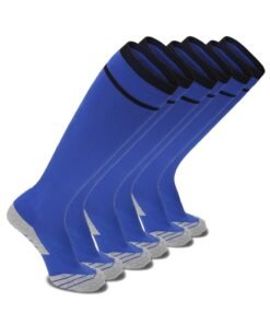 SKY WING Unisex Athletic Knee High Breathable Compression Solid Tube Soccer Football Sport Socks 1/2/3/4 Pairs for Youth Adult