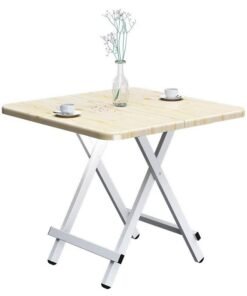 Foldable Table, Portable Camping Table, Indoor Household Dining Table Folding Table, Outdoor Leisure and Convenient Picnic Table60 * 60 * 55cm