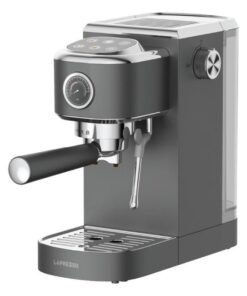 LePRESSO Coffee Machine Semi-Automatic with Powerful Boiler, Espresso Machine with Hot & Cold Coffee Maker, 20Bar, PCB Control with 6 Touch Buttons, Stainless Steel Shell, 1350W Power with Steam Wand - Gray