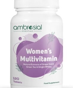 Ambrosial Women's Multivitamin with Natural Extracts of Grape Seed, Green Tea Extract & Gingko Biloba That Supports Stronger Bones, Muscles, Overall Wellness, and Vitality (Pack of 1-120 Tablets)