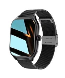 SUTRA Unisex Smart Watch for Men & Women, Full Touch HD Screen, Stainless Steel Magnetic Mesh Band, Fitness Tracker, Heart Rate Monitor – Black