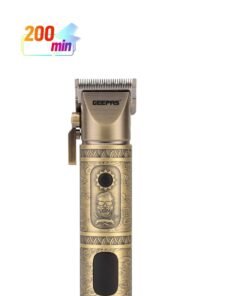 GEEPAS Professional Hair And Beard Clipper With High Capacity Li-ion Battery And Fast Charging, 6 Separate Comb Attachments and 1 Protection Cap | LED Display, Perfect for Home and Saloon