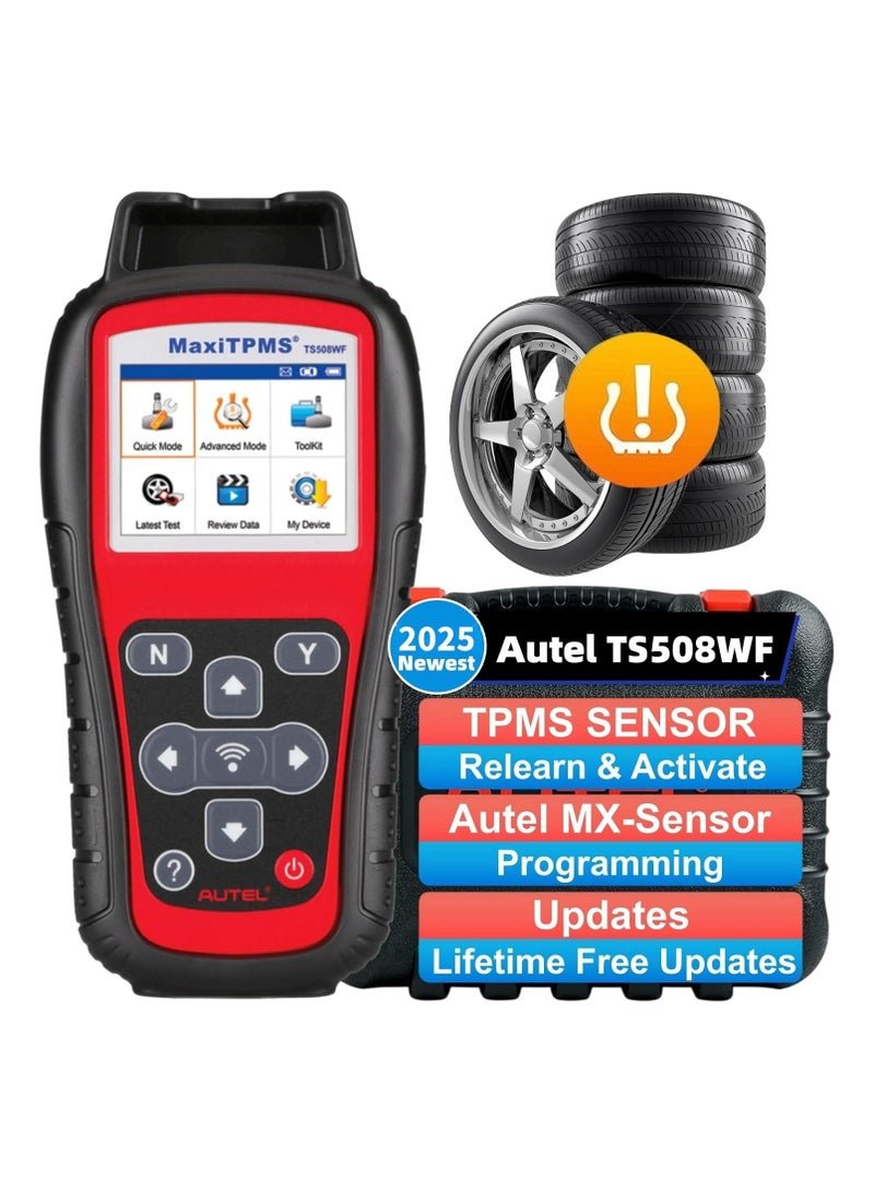 Autel Maxitpms Ts508wf Tpms Programming Tool Latest WiFi Ver. of Ts601 Ts508 Ts501 Ts408 Activate Relearn tpms Sensors Program Mx Sensor Tpms Diagnosis Read Clear Code Lifetime Free Update