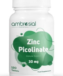 ambrosial Zinc Picolinate 30mg for Immune Support (Pack of 1-120 Tablets)