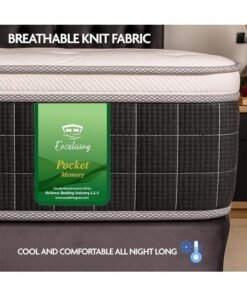 Alternative view of EASELIVING Hybrid Memory Foam Mattress - 30cm Super King Size Medium Firm Mattress | Pocket Spring Mattress with Cooling Comfort, Edge Support and Pressure Relief | 10-Year Warranty (200x200 cm)
