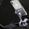 Bills Adjustable Handlebar Cell Phone Holder,Aluminium Bike Phone Mount, Universal Mobile Holder for Bike, Motorcycle Bicycle Handlebar Cradle, Bike Phone Holder Compatible with All Phones