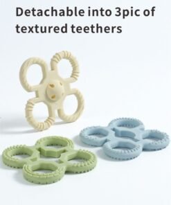 HieerBus Baby Teething Toys, Silicone Teether Relief Soothing Sore Gums, Baby Chew Toys, Baby Toys More than 4 months