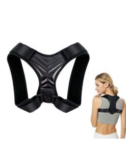 PLUSOX NEW Adjustable Posture Support Corrector Back Brace Belt, Women Men Adjustable Shoulder Brace Back Support Strap Belt L