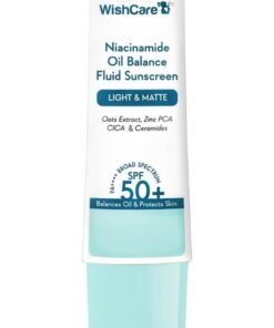 WishCare 5% Niacinamide Oil Balance Fluid Sunscreen SPF 50 PA++++ - Lightweight Matte Sunscreen SPF 50 for Oily Skin & No White Cast 50g