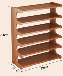 XiuWoo 6-Tier 70cm Modern Space Saving Multifunction Shoe Rack Organizer , Space Saving, Easy to Assemble, Floor Mounting, for Dormitories, Apartments, Entrance Areas, Closet, Home Storage, Utility Racks