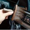 Car Interior Cleaning Brush, Super Soft Car Dust Brush, Car Interior Detailing Brush for Car Dashboard, Air Conditioning Vents, Leather, Computer, No Scratches (Brown, 1 Pack)