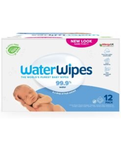 WaterWipes Original Plastic Free Baby Wipes, 720 Wet Wipes, 99.9% Water Based And Unscented For Sensitive Skin Pack of 12