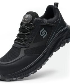 SLIMTA Men's & Women's Extra Lightweight Mesh Safety Shoes - Steel Toe Sporty Design for All Seasons