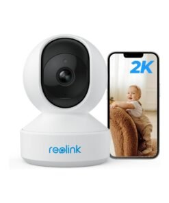 reolink 2K Indoor Security Camera E1, Plug-in 2.4G Wireless WiFi for Baby/Pet Monitor with Phone app, 360 Degree Dog Camera with Person/Pet Detection, Night Vision, 2-Way Talk, Local Storage