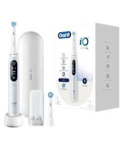 Oral-B Oral B iO6 Series 6N Electric Rechargeable Toothbrush, Built with AI, Optimal Pressure Control, LED Interface, Bluetooth Connectivity, 5 Personalized Brush Modes – White