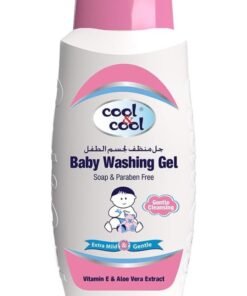 Cool & Cool Vitamin-E And Aloe Vera Extract With Extra Mild Formula Baby Washing Gel- 250ML - Head to Toe Baby Bath, Dye Free, Tear Free, Alcohol Free, Paraben-Free,