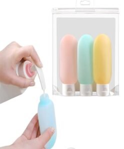 SHOPARAM Travel Bottles Set, 3pcs 60ML Travelling Bottles for Toiletries Kit Leak Proof Toiletry Bottle Refillable Silicone Squeeze Travel Toiletry Containers for Business or Personal