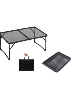 Camping Folding Table Outdoor Picnic Table Foldable Beach Table Mesh Top Grill Table