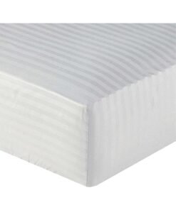 HOTEL COLLECTION Stripe LIGHT GREY Double Fitted Sheet 150x200 cm with 2 Pillow Cases