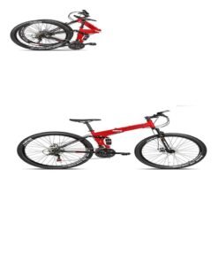 Spartan Alpha Dual Folding Bike | 26 Inch Wheel Size | 21 Speed Transmission | Red Color