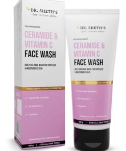 Dr. Sheth's Ceramide & Vitamin C Brightening Face Wash For Dry to Normal Skin | Reduces Dark Spots & Repairs Skin Barrier | With Vitamin C & Ceramide Complex | Men & Women | 100 mL