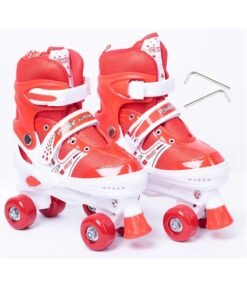 Spall Kids Unisex Adjustable Four Wheel Roller Skating Shoes With Stopper Making it Easier for kids to Balance