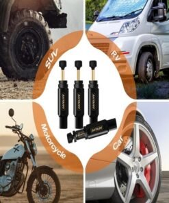 Adjustable Auto-Stop Tire Deflator Valve Kit, 10-30 PSI Air Down Tool Offroad Accessories, 4 Pcs