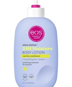EOS Shea Better Body Lotion- Vanilla Cashmere, 24-Hour Moisture Skin Care, Lightweight & Non-Greasy, Made with Natural Shea, Vegan, 16 fl oz(473ml)