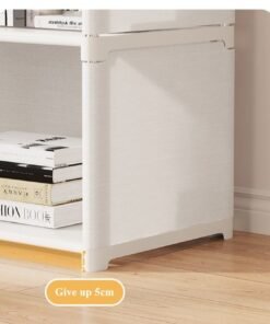 XiuWoo 6-Layer Storage Rack Magazine Bookcase Display Organizer Shelves Book Shelf with Dustproof Curtains - Image 3