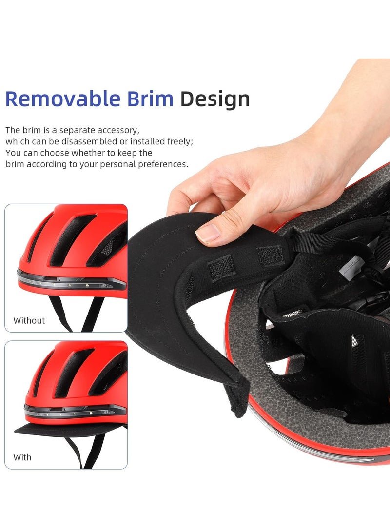ULIP Smart Bicycle Helmet With Front Rear Led Light Detachable Visor And Lining For Adults Men Women Bike Skateboard Cycling Roller Scooter Commute - Image 4