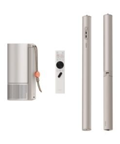 XGIMI MoGo 3 Pro Outdoor Projector with PowerBase Stand, 2.5hrs Battery, Google TV with Licensed Netflix, Build-in Adjustable Stand, 450 ISO Lumens, ISA 2.0, 2 x 5W Harman Kardon