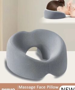 DUNISO Massage Face Pillow, Ergonomic Memory Office Nap Pillow, High Rebound Face Down Pillow for Sleeping, Face Rest Neck Head Cushion for Spa Salon Travel