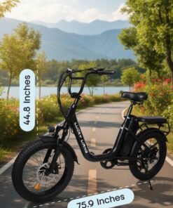 Lucky Liang U03 Electric Bike 500W Motor (750W Max), 48V 13Ah Battery, 45Km/h Speed, 45Km Range, 20”3.0 Tires, Disc Brakes, Carbon Steel Frame – Powerful Long Range E-Bike for Adults - Image 5