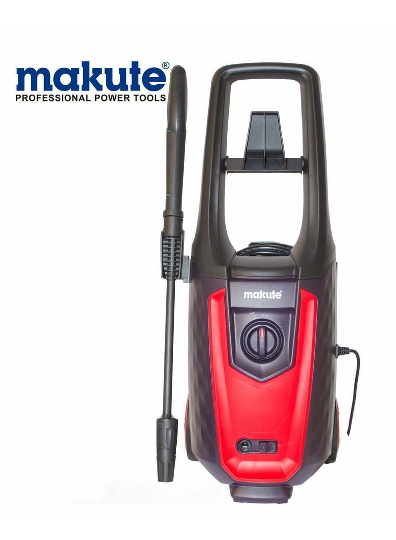 makute High-Performance 2000W Pressure Washer with TSS and Lock System - Ideal for Home, Garden, and Car - 140 Bar - Red/Black