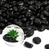 ARABIQO Black Decorative Pebbles 2.5lb, 2-5cm Polished River Rocks for Landscaping, Vase Fillers, Aquariums, Crafts, Home & Garden Decor, Smooth Tumbled Stones for Indoor & Outdoor Use