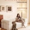 C&C Home 2 in 1 Multipurpose Use Sofa Cum Bed Comfortable Ergonomic Design Sleeper Sofa Folding Couch Mattress Convertible Living Room Furniture 220x170 cm