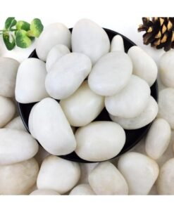 vsell24 5-8cm Extra Large White River Rocks for Landscaping, Natural Pebbles for Indoor Plants, High Polished Decorative Stones Garden DIY Vase Filler Fish Tank Aquariums