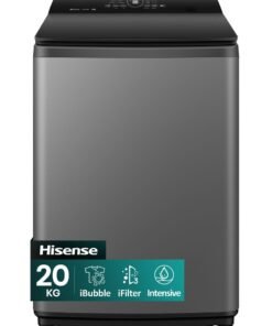 Hisense Top Load Washing Machine iBubble, iFilter, Aqua Save, Intensive, Soft Closing Lid+, Soak, Air Dry, Auto Restart - WT3I2023UT Titanium Gray