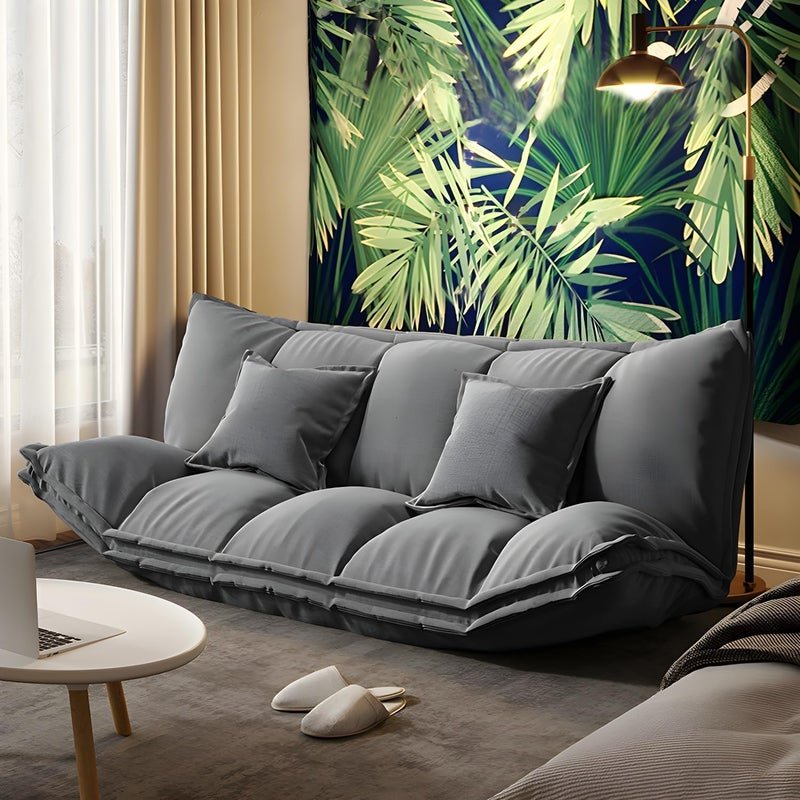 Comfynest Modern Tight Back Convertible Sleeper Sofa Fabric Armless Solid Color Sofa