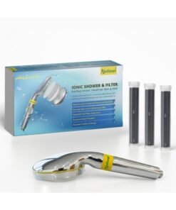 Helizest Ionic Shower Head with Filter, Water Purifying System for Healthier Skin and Hair, Chrome